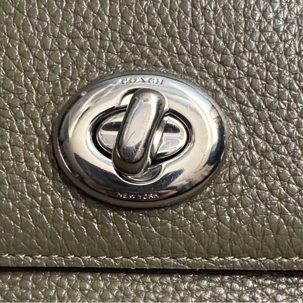 Coach Marlie Top Handle Leather Satchel/Shoulder Bag in Silver/Surplus - Picture 13 of 13
